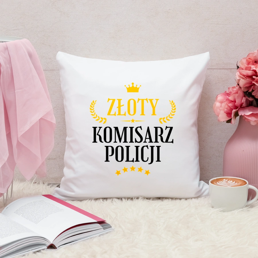 Złoty Komisarz Policji - Poduszka Biała