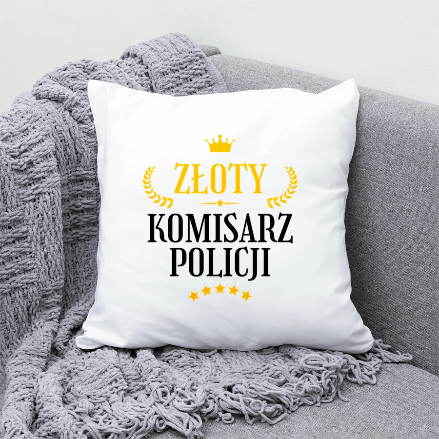 Złoty Komisarz Policji - Poduszka Biała