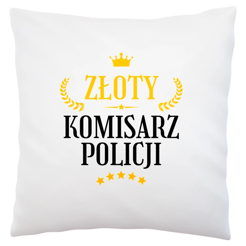 Złoty Komisarz Policji - Poduszka Biała