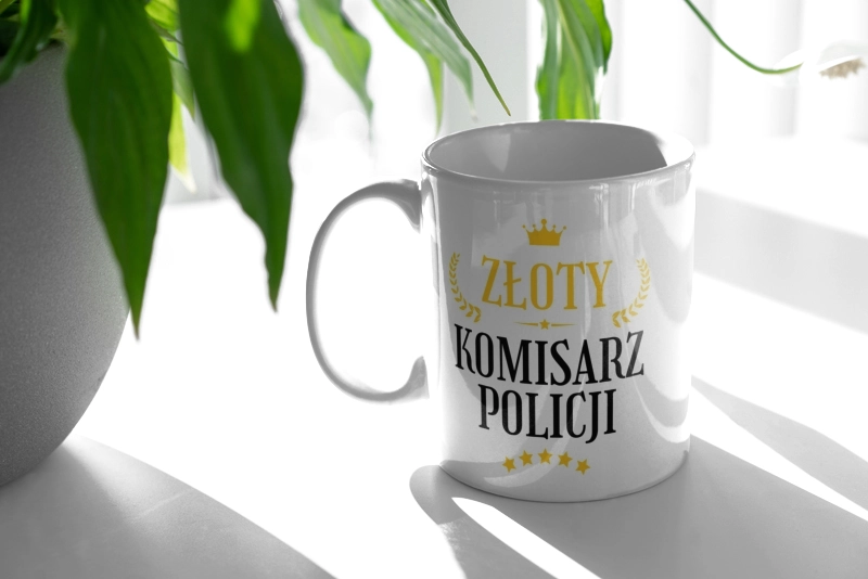 Złoty Komisarz Policji - Kubek Biały