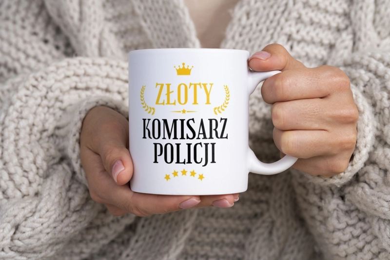 Złoty Komisarz Policji - Kubek Biały