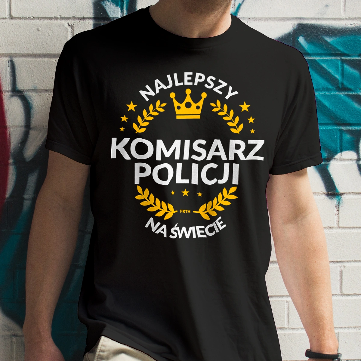 Najlepszy Komisarz Policji Na Świecie - Męska Koszulka Czarna