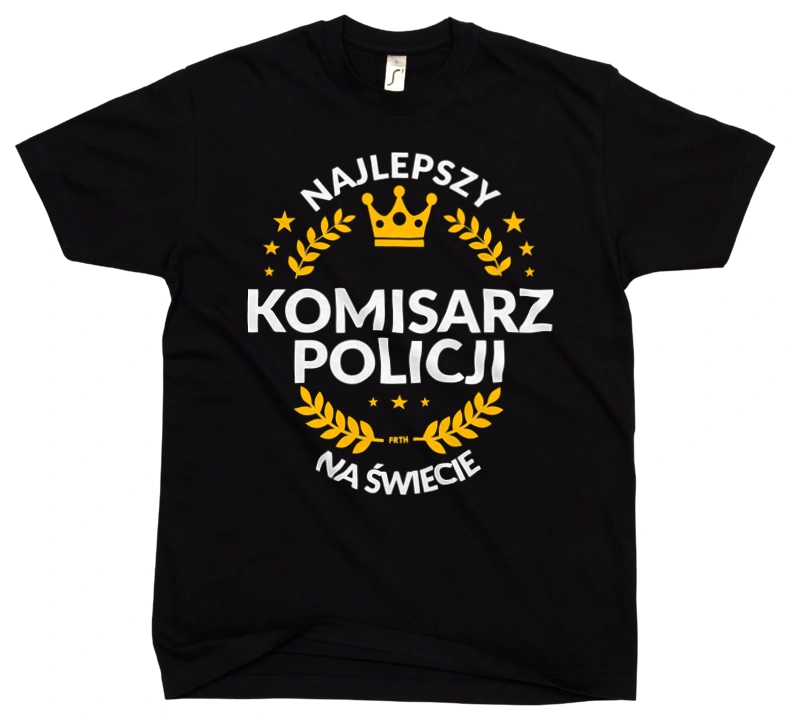 Najlepszy Komisarz Policji Na Świecie - Męska Koszulka Czarna