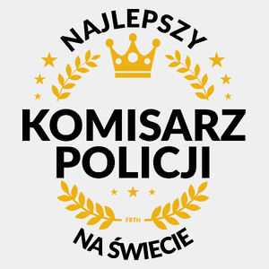 Najlepszy Komisarz Policji Na Świecie - Męska Koszulka Biała