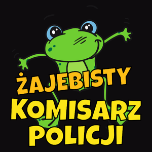 Żajebisty Komisarz Policji - Męska Koszulka Czarna