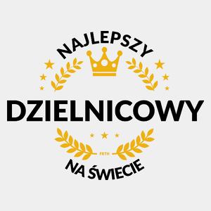 Najlepszy Dzielnicowy Na Świecie - Męska Koszulka Biała