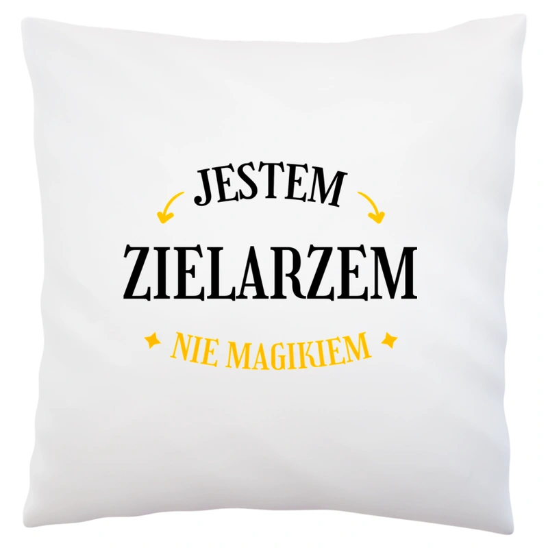 Jestem Zielarzem Nie Magikiem - Poduszka Biała