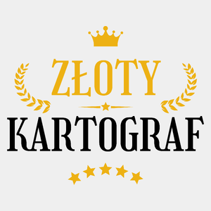 Złoty Kartograf - Męska Koszulka Biała