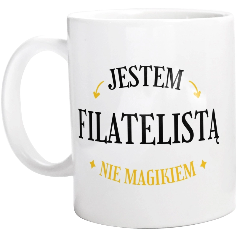 Jestem Filatelistą Nie Magikiem - Kubek Biały