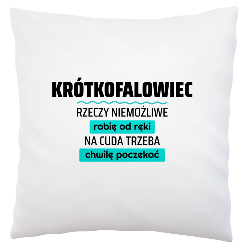 Krótkofalowiec - Rzeczy Niemożliwe Robię Od Ręki - Na Cuda Trzeba Chwilę Poczekać - Poduszka Biała