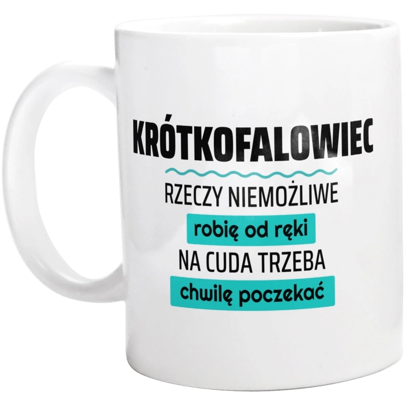 Krótkofalowiec - Rzeczy Niemożliwe Robię Od Ręki - Na Cuda Trzeba Chwilę Poczekać - Kubek Biały