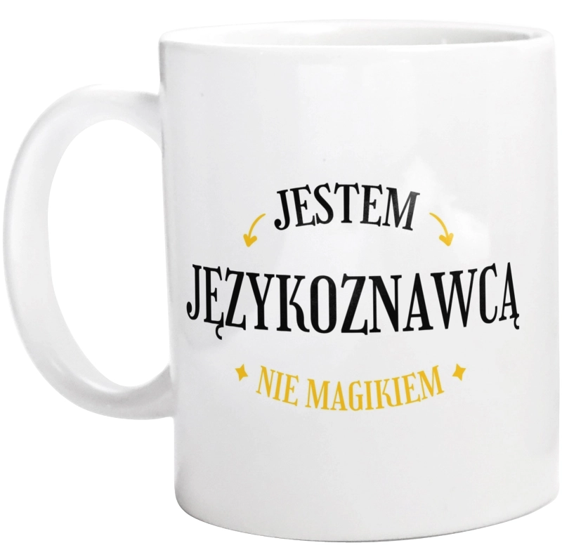 Jestem Językoznawcą Nie Magikiem - Kubek Biały