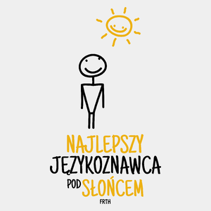 Najlepszy Językoznawca Pod Słońcem - Męska Koszulka Biała