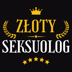 Złoty Seksuolog - Męska Koszulka Czarna