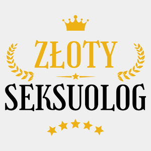 Złoty Seksuolog - Męska Koszulka Biała