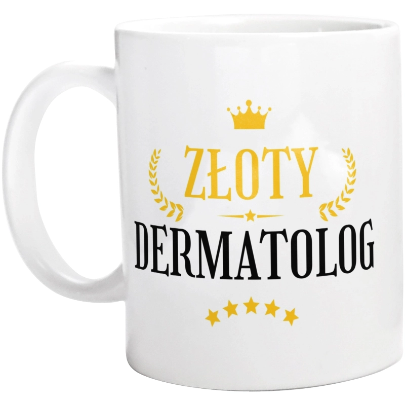 Złoty Dermatolog - Kubek Biały