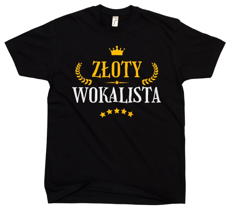 Złoty Wokalista - Męska Koszulka Czarna