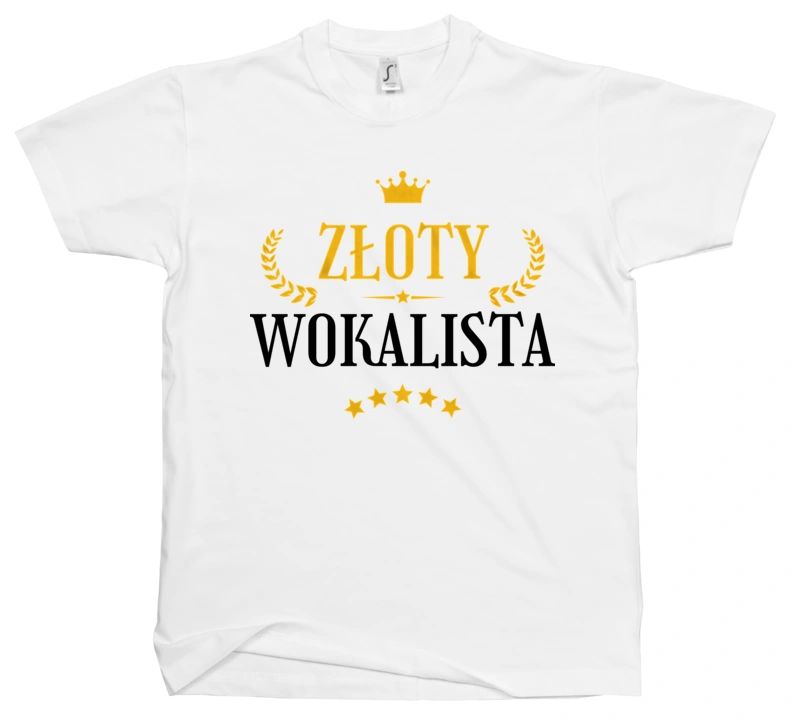 Złoty Wokalista - Męska Koszulka Biała