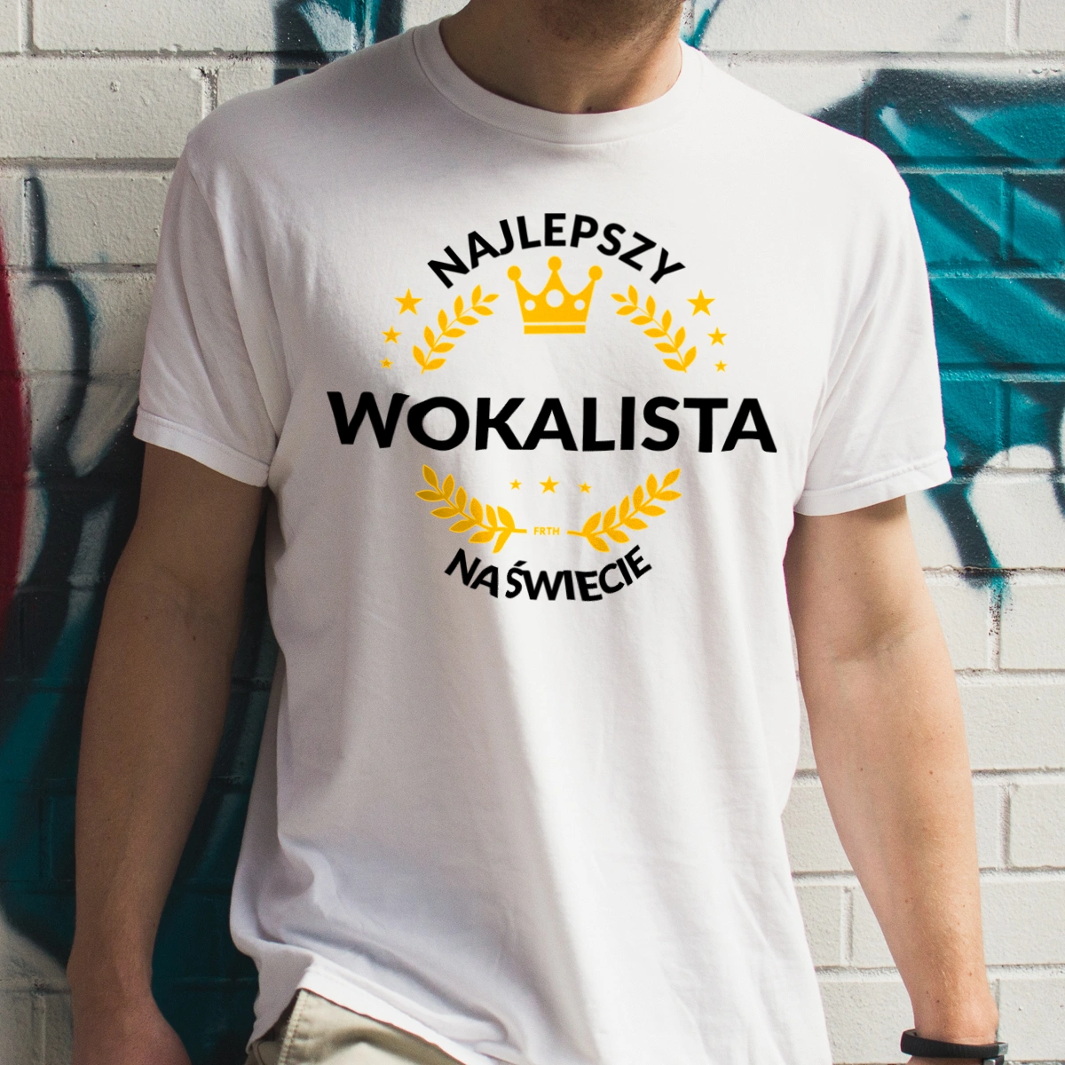 Najlepszy Wokalista Na Świecie - Męska Koszulka Biała