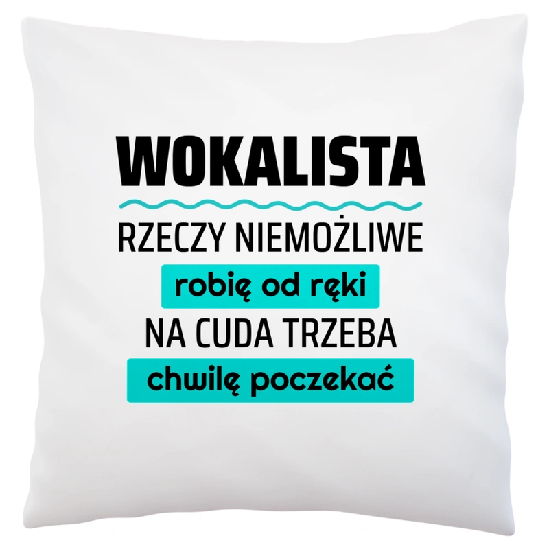 Wokalista - Rzeczy Niemożliwe Robię Od Ręki - Na Cuda Trzeba Chwilę Poczekać - Poduszka Biała