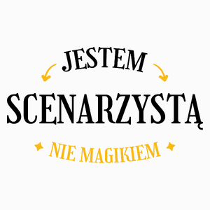 Jestem Scenarzystą Nie Magikiem - Poduszka Biała