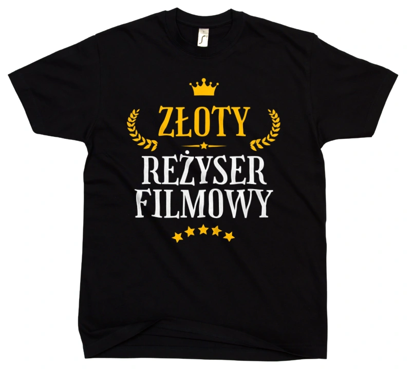 Złoty Reżyser Filmowy - Męska Koszulka Czarna