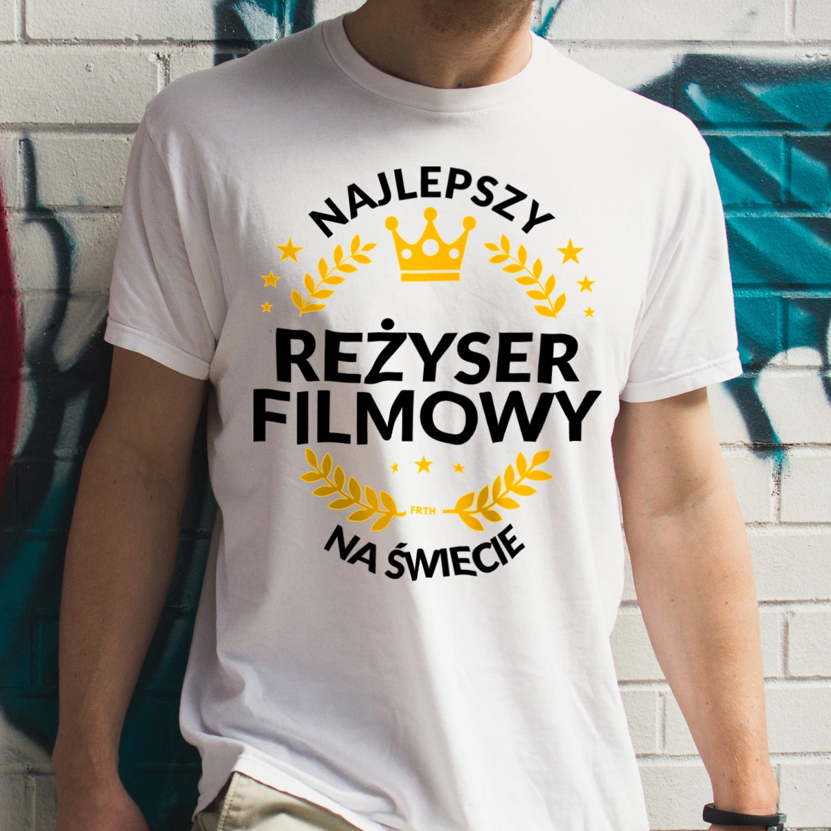 Najlepszy Reżyser Filmowy Na Świecie - Męska Koszulka Biała