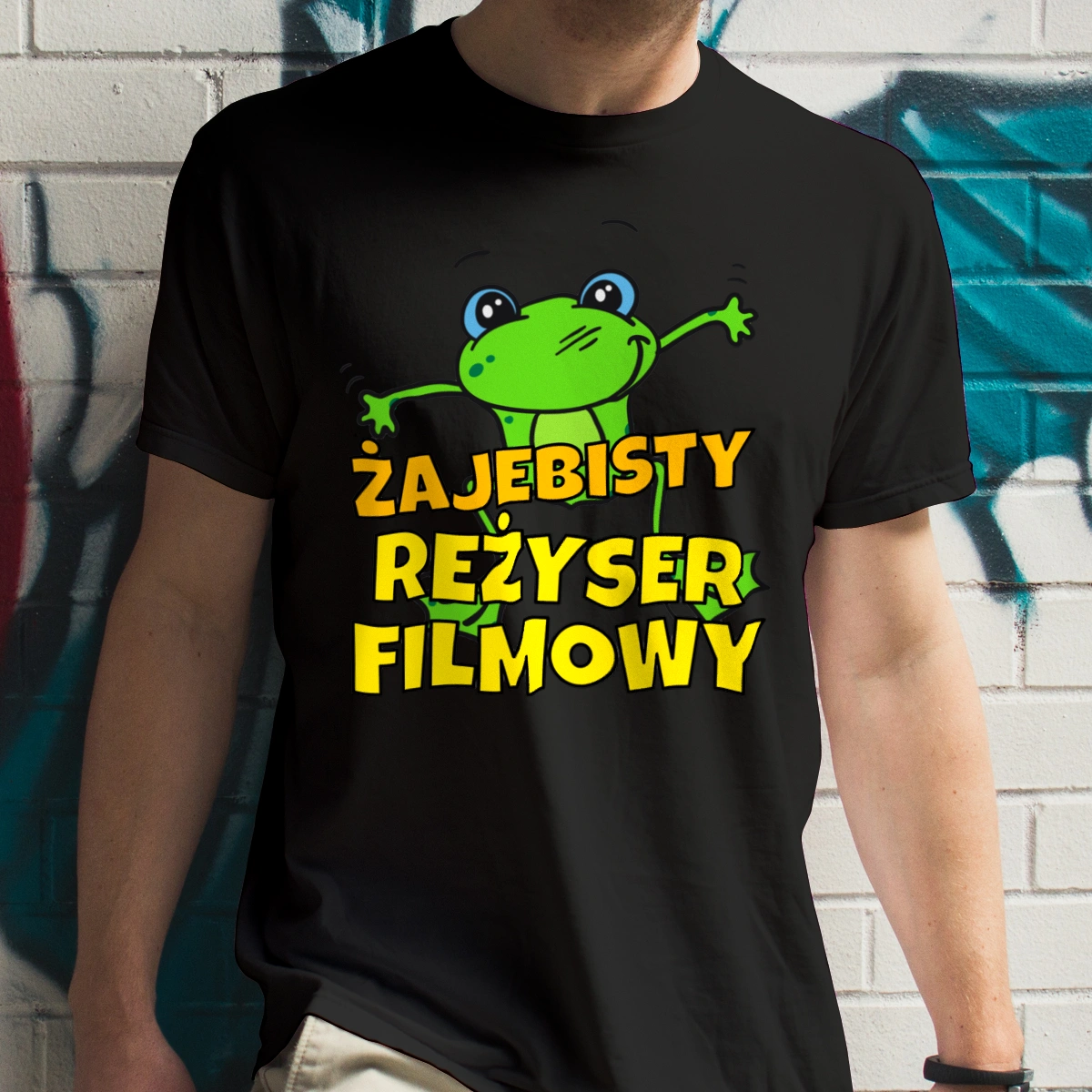 Żajebisty Reżyser Filmowy - Męska Koszulka Czarna