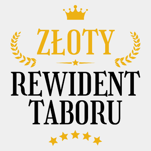 Złoty Rewident Taboru - Męska Koszulka Biała