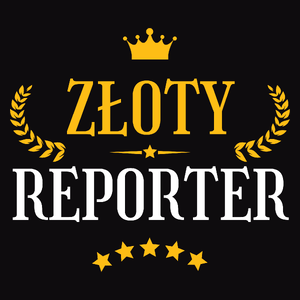 Złoty Reporter - Męska Koszulka Czarna