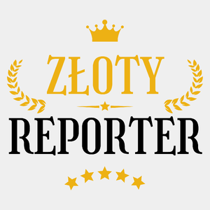 Złoty Reporter - Męska Koszulka Biała