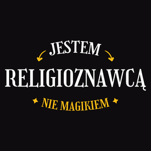 Jestem Religioznawcą Nie Magikiem - Męska Koszulka Czarna