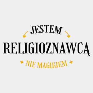 Jestem Religioznawcą Nie Magikiem - Męska Koszulka Biała