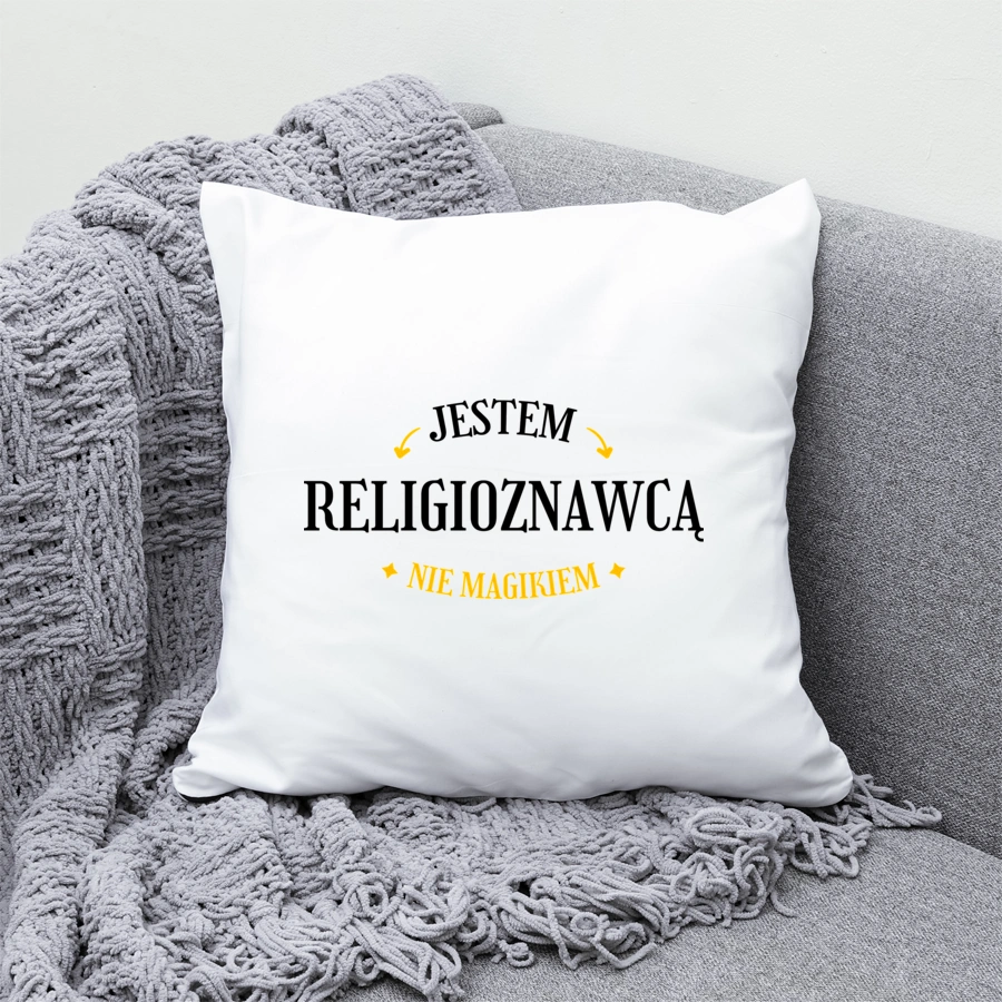 Jestem Religioznawcą Nie Magikiem - Poduszka Biała