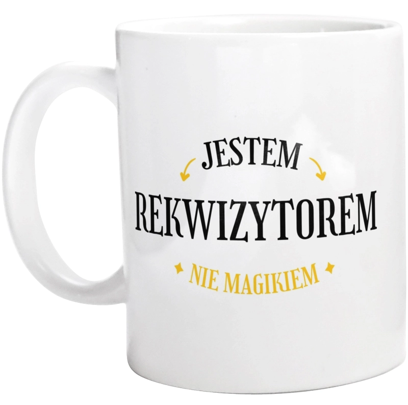 Jestem Rekwizytorem Nie Magikiem - Kubek Biały