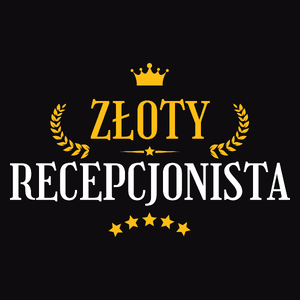 Złoty Recepcjonista - Męska Koszulka Czarna