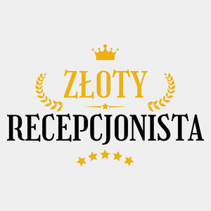 Złoty Recepcjonista - Męska Koszulka Biała