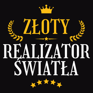 Złoty Realizator Światła - Męska Koszulka Czarna