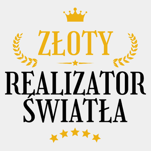 Złoty Realizator Światła - Męska Koszulka Biała