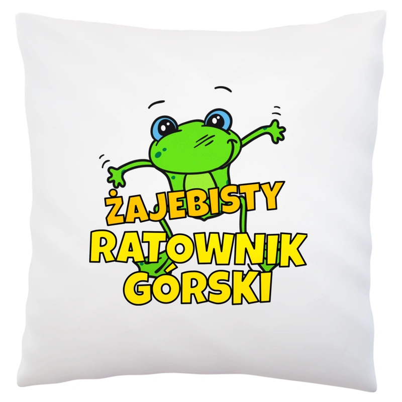 Żajebisty Ratownik Górski - Poduszka Biała