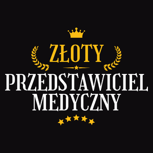 Złoty Przedstawiciel Medyczny - Męska Koszulka Czarna