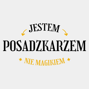 Jestem Posadzkarzem Nie Magikiem - Męska Koszulka Biała