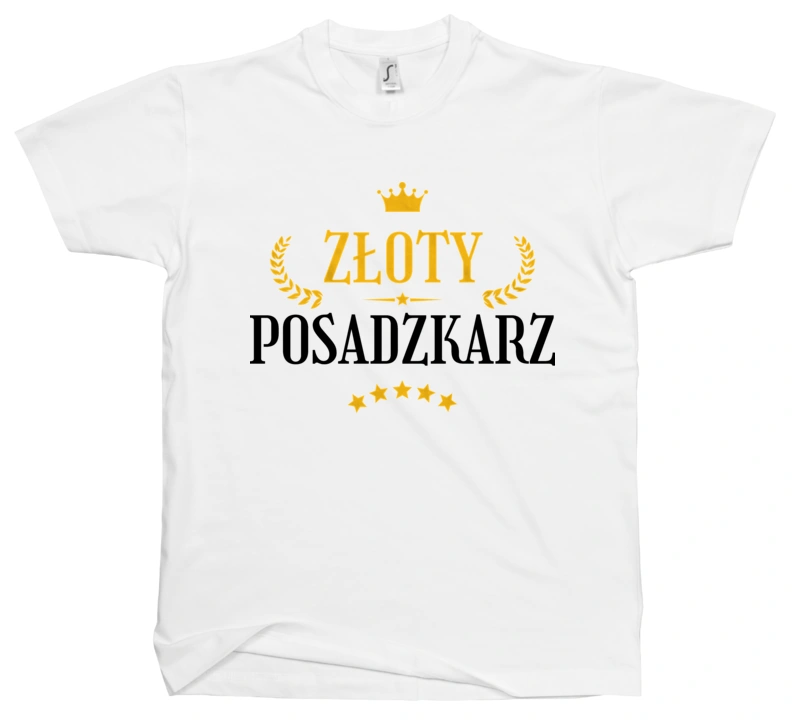 Złoty Posadzkarz - Męska Koszulka Biała