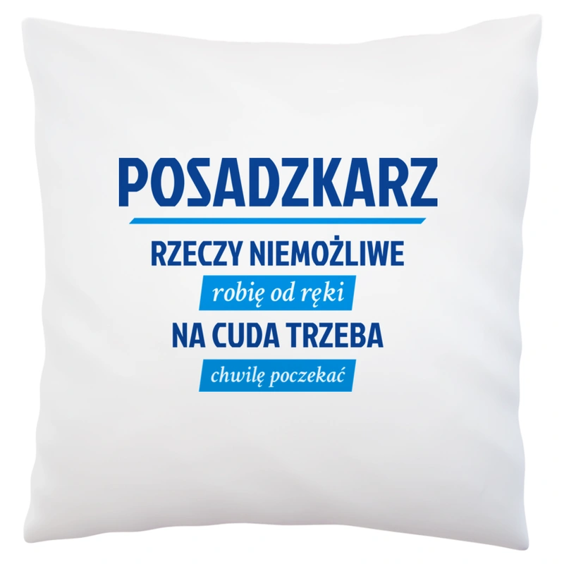 Posadzkarz - Rzeczy Niemożliwe Robię Od Ręki - Na Cuda Trzeba Chwilę Poczekać - Poduszka Biała