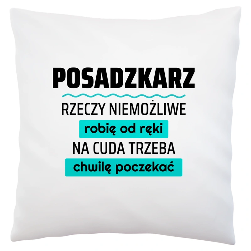 Posadzkarz - Rzeczy Niemożliwe Robię Od Ręki - Na Cuda Trzeba Chwilę Poczekać - Poduszka Biała