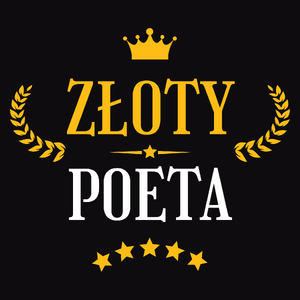 Złoty Poeta - Męska Koszulka Czarna