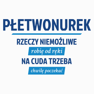 Płetwonurek - Rzeczy Niemożliwe Robię Od Ręki - Na Cuda Trzeba Chwilę Poczekać - Poduszka Biała