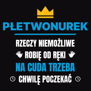 Płetwonurek Rzeczy Niemożliwe Robię Od Ręki - Męska Koszulka Czarna