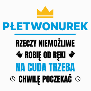 Płetwonurek Rzeczy Niemożliwe Robię Od Ręki - Poduszka Biała