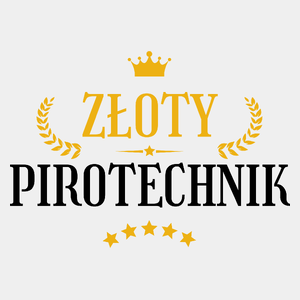 Złoty Pirotechnik - Męska Koszulka Biała